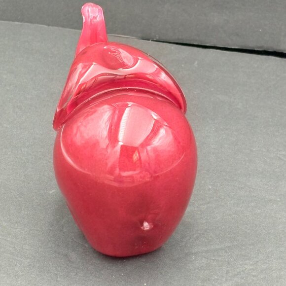 Handcrafted Glass Elephant Figurine Pink Lucky Trunk Up Paperweight Art Deco‎ - Picture 10 of 12